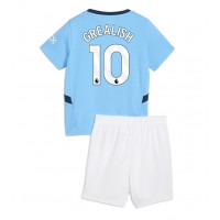 Manchester City Jack Grealish #10 Replica Home Minikit 2024-25 Short Sleeve (+ pants)